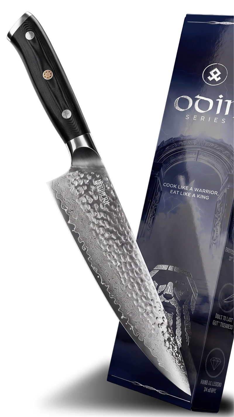 ODIN Series knife with its box