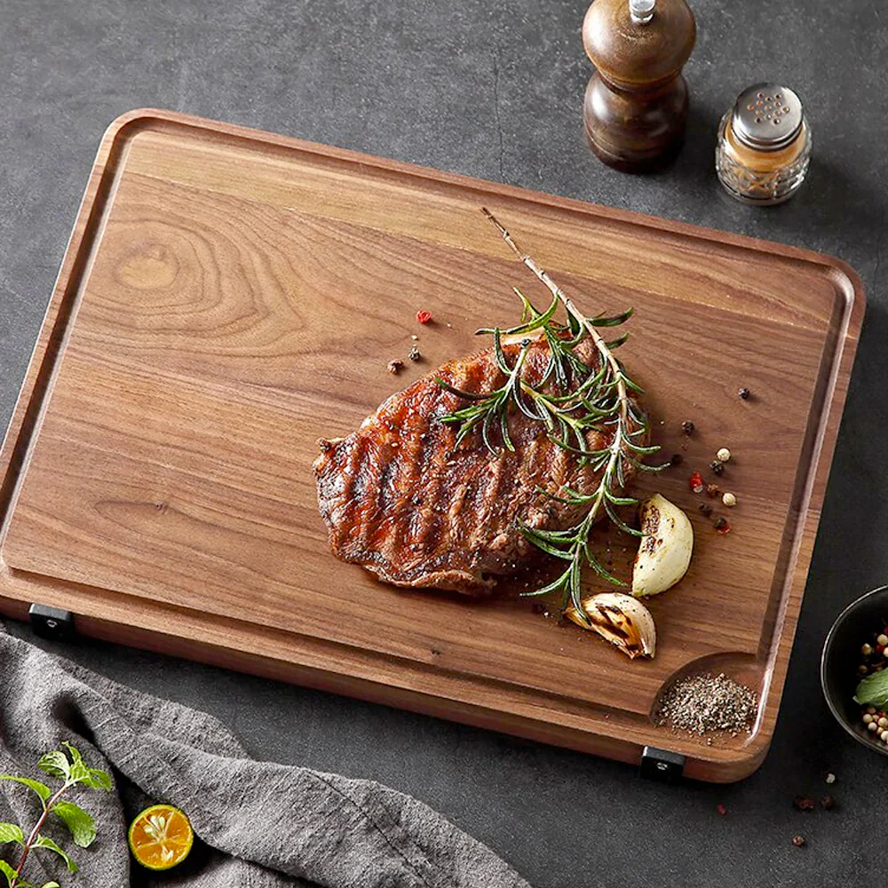 Cooking Board With Ridge Black Walnut Cooking Board – NorthernKnife