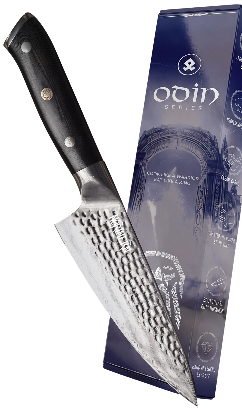 ODIN Series knife with its box
