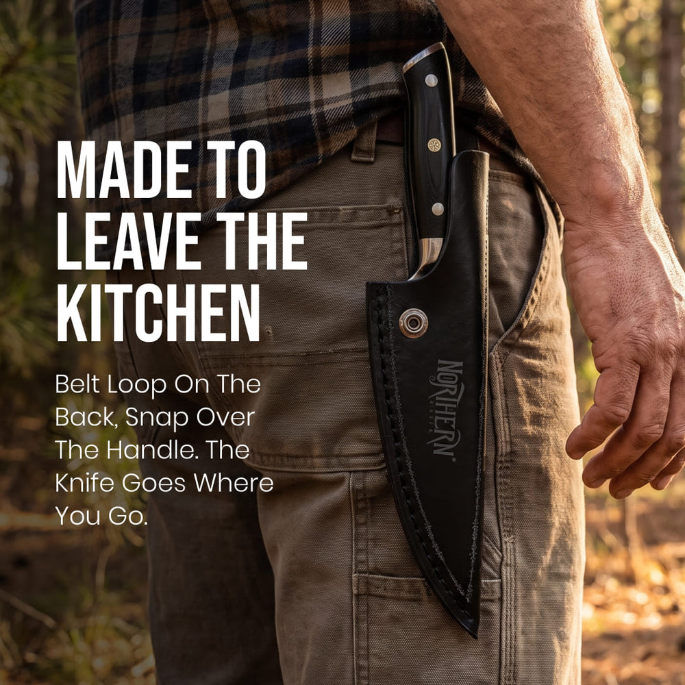 ODIN Series – 6'' Chef Knife Leather Sheath 2